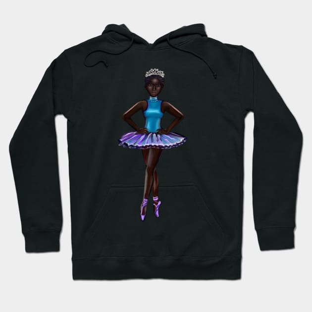 Ballerina Noor #3 - beautiful  black ballerina with corn rows Hoodie by Artonmytee